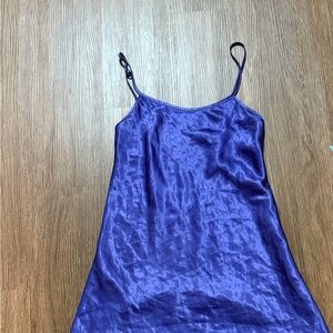 Satin Purple Slip Dress